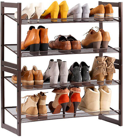 Langria Metal Mesh Best Shoe Rack Tower