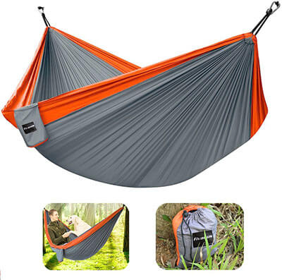 Fivanus Parachute Camping Hammock with Hanging Rope and Carabiners