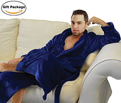 Napa Men's Super-Soft Warm Microfiber-Bathrobe