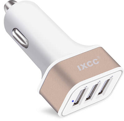 iXCC 3 Ports USB Car Charger, 36W / 7.2A Fast Charge Car Charger