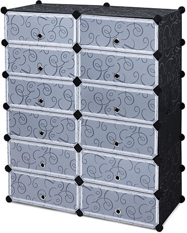 Songmics DIY 12-Cube Shoe Storage Cabinet