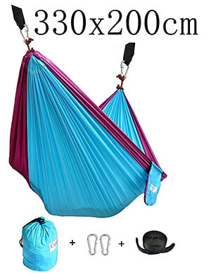 Cutequeen Traveling and Camping Double Nest Parachute Hammock