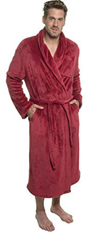 Ross Michaels Men’s Plush Shawl - Kimono Bathrobe Robe