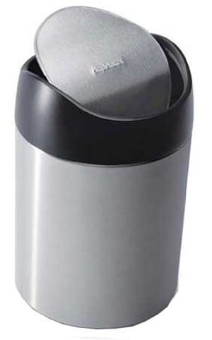 Simplehuman Countertop Brushed Stainless Steel Trash Can