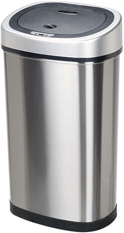 Ninestars BestOffice TC-1350R Stainless Steel Trash Can