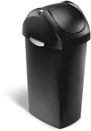 Simplehuman Swing Lid Plastic Garbage Bin