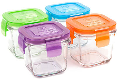 Wean Green Baby Food Glass Containers