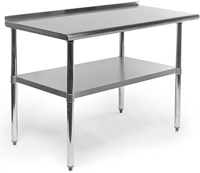 Gridmann Stainless Steel Kitchen Cart with Backsplash