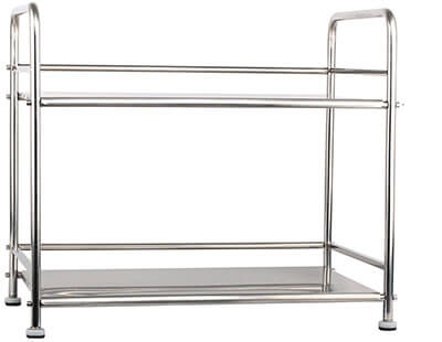 Esy-Life Portable Silver Stainless Steel Kitchen Trolley