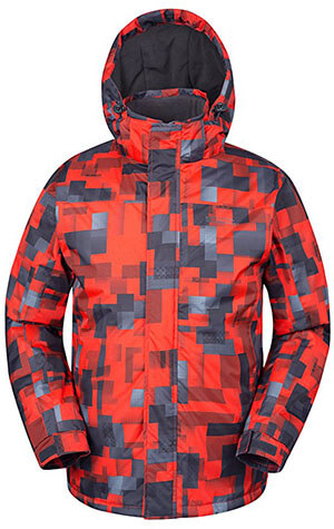 Mountain Warehouse Men's Shadow Printed Ski Jacket, Snowproof
