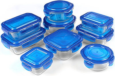 Utopia Kitchen 18-Piece Glass Storage Containers