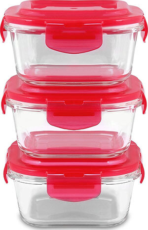 Utopia Kitchen Red Food Storage Containers