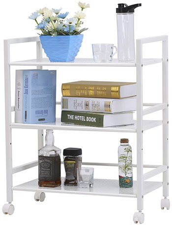 LANGRIA Wire Mesh Rolling Kitchen Storage Cart