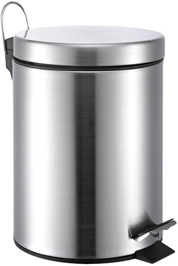 5-Litre Round Stainless Steel Trash Can