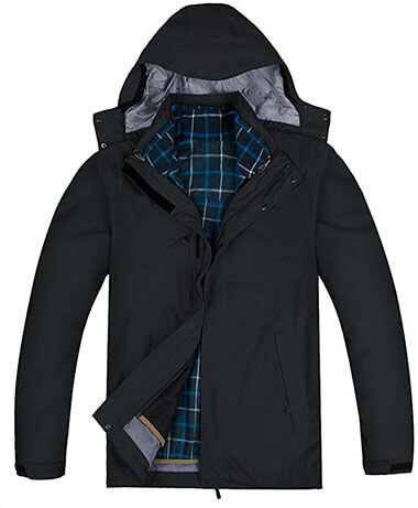Choies Men's Winter Ski Jacket, Hooded, Wind/Waterproof