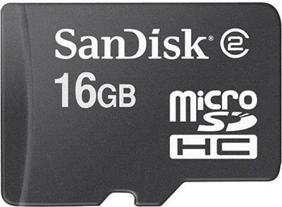 SanDisk 16GB MicroSDHC Memory Card