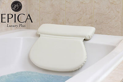 Epica Luxury Spa Bath Pillow, Firm Gripping Suction Cups