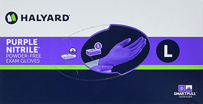 Haylard Health Purple Nitrile Nurse Gloves for Exam