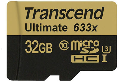 Transcend 32 GB MicroSDHC Class 10 UHS-I/U3 Memory Card, 95 Mb/s