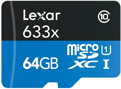Lexar High-Performance Microsdxc 633x 64GB UHS-I Card, SD Adapter