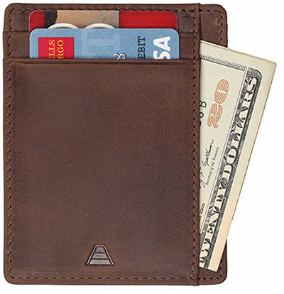 Andar Full Grain Leather Credit Card Wallet
