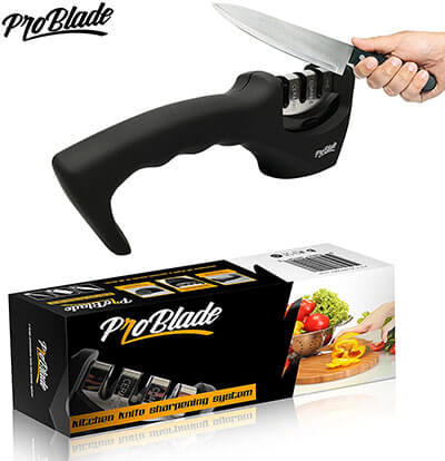 Pro Blade 3-Stage Kitchen Knife Sharpener