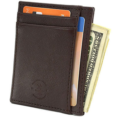 Hammer Anvil RFID Minimalist Slim Pocket Mens Leather Wallets