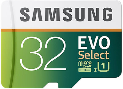 Samsung EVO Select Micro SDHC Card-32GB, 80MB/s