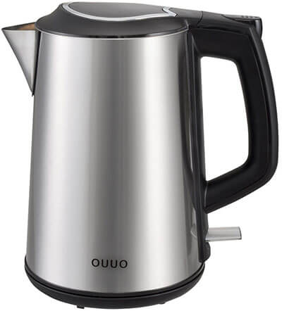 OUUO Cordless Double Wall Electric Water Kettle