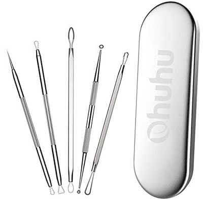 Ohuhu 5-PCs Blackhead Remover Kit, Skin Cleaning Tools