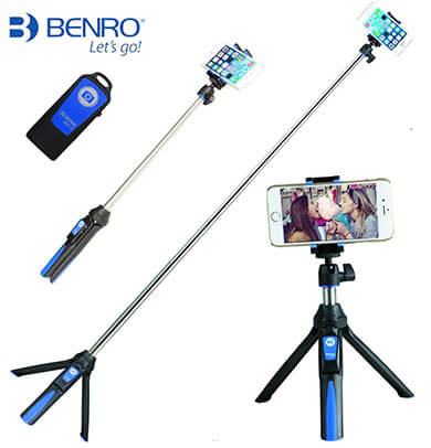 Benro Handheld 3-in-1 Monopod Extendable Phone Selfie Stick