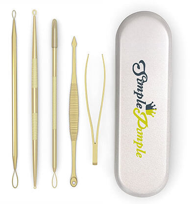 SimplePimple Gold-Plated Blackhead Remover Kit