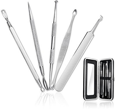 Zealite Surgical Stainless Steel Skin Treatment Kit for Blackhead, Acne