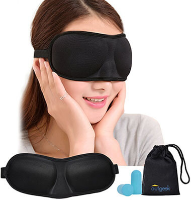 Outgeek Black 3D Eye Mask
