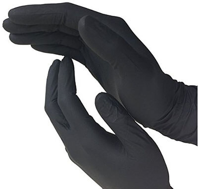 Dealmed Disposable Black Nitrile Hospital Gloves