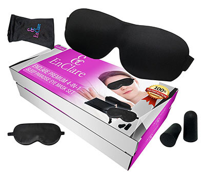 EnClare Premium 4-in-1 Eye Mask for Sleeping