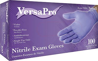 VersaPro Violet Nitrile Medical Gloves