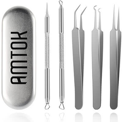 AMTOK Blackhead Remover Kit, Dermatologist Grade