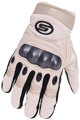 Seibertron Men's Hard Knuckle Military Leather Gloves