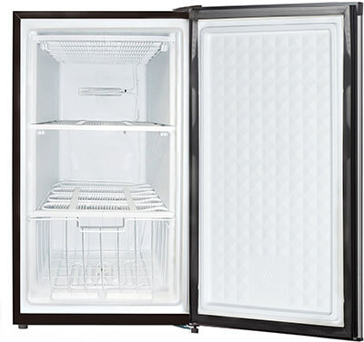 Midea WHS-109FSS1 Compact Stainless Steel Upright Freezer