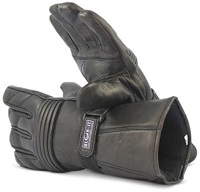 Blok-IT Full Leather Motorcycle Gloves