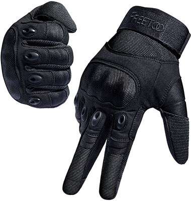 FREETOO Men’s Tactical Gloves Military Rubber Hard Knuckle Outdoor Gloves