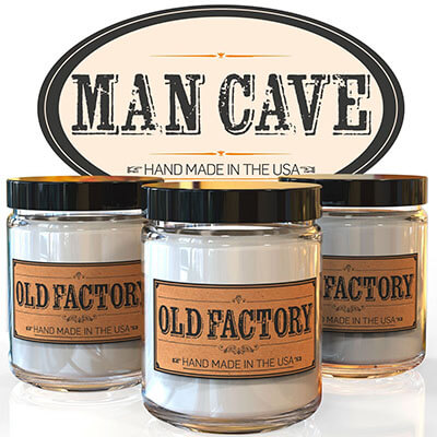 Old Factory Soy Candle Man Cave Scented Candles