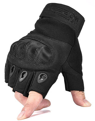 Reebow Gear Fingerless Hard Knuckle Tactical Gloves