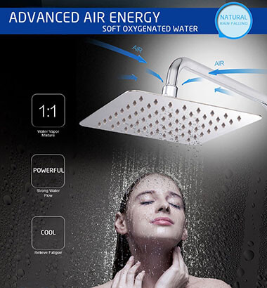 Sr Sun Rise Luxury Stainless Steel High Pressure Rainfall Shower Head