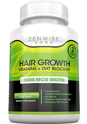 Zenwise Labs Hair Growth Vitamins Supplement, DHT, Biotin, Unisex