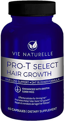 Vie Naturelle Hair Loss Vitamins Supplement, 30 Day DHT Blocker Pills