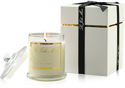 La Jolie Muse Plumeria Scented Candles, Glass Jar