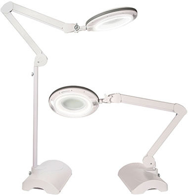 Brightech - LightView Table and Floor Lamp, Pro 2-in-1 Dimmable LED Magnifier