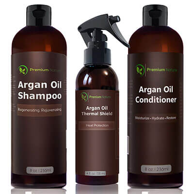 Premium Nature Argan Oil Hair Treatment Set